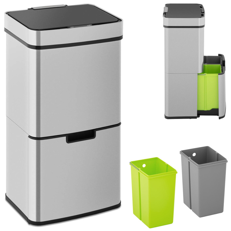 Automatinė bekontaktė šiukšlių dėžė su judesio jutikliu 30 cm - 3 dėžės 67 l Automatinė bekontaktė šiukšlių dėžė su judesio jutikliu 30 cm - 3 dėžės 67 l