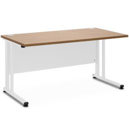 Kompiuterio stalas ant metalinio rėmo 140 x 73 cm baltas