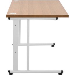 Kompiuterio stalas ant metalinio rėmo 140 x 73 cm baltas