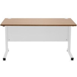 Kompiuterio stalas ant metalinio rėmo 140 x 73 cm baltas