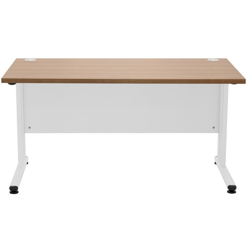 Kompiuterio stalas ant metalinio rėmo 140 x 73 cm baltas