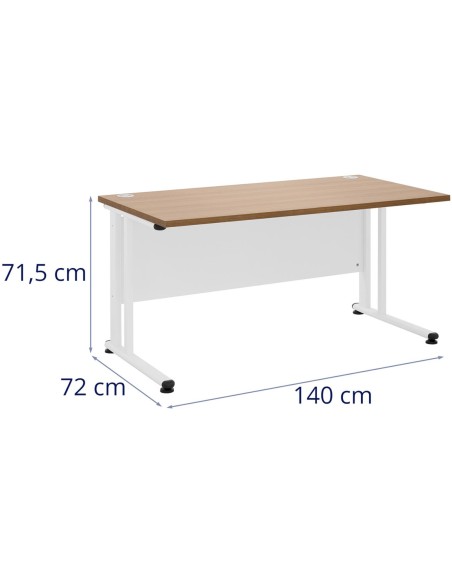 Kompiuterio stalas ant metalinio rėmo 140 x 73 cm baltas Kompiuterio stalas ant metalinio rėmo 140 x 73 cm baltas