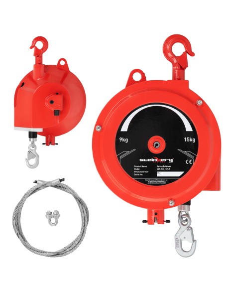 Kabelio balansavimo spyruoklinis įtempimo mažinimas įrankiams 9 - 15 kg 2,5 m Kabelio balansavimo spyruoklinis įtempimo mažinimas įrankiams 9 - 15 kg 2,5 m