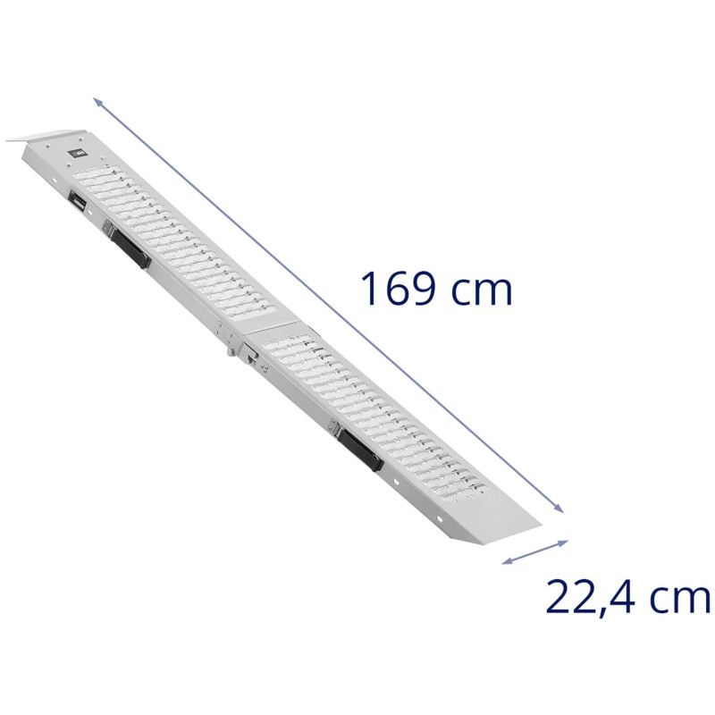 Rampos rampos nešiojami sulankstomi bėgiai 1600 x 225 x 45 mm - 2 vnt.