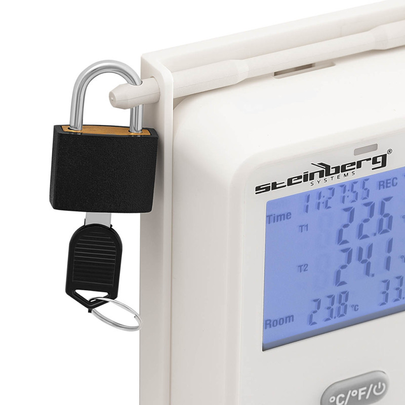 Termo-higrometro temperatūros ir drėgmės registratorius LCD USB Wi-Fi diapazonas 0-100% -50-350C