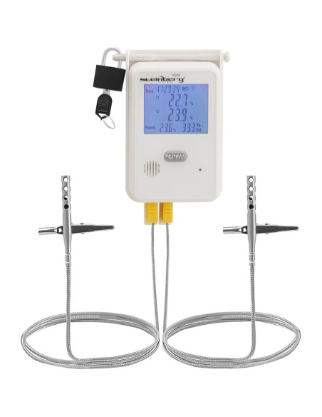 Termo-higrometro temperatūros ir drėgmės registratorius LCD USB Wi-Fi diapazonas 0-100% -50-350C Termo-higrometro temperatūros ir drėgmės registratorius LCD USB Wi-Fi diapazonas 0-100% -50-350C