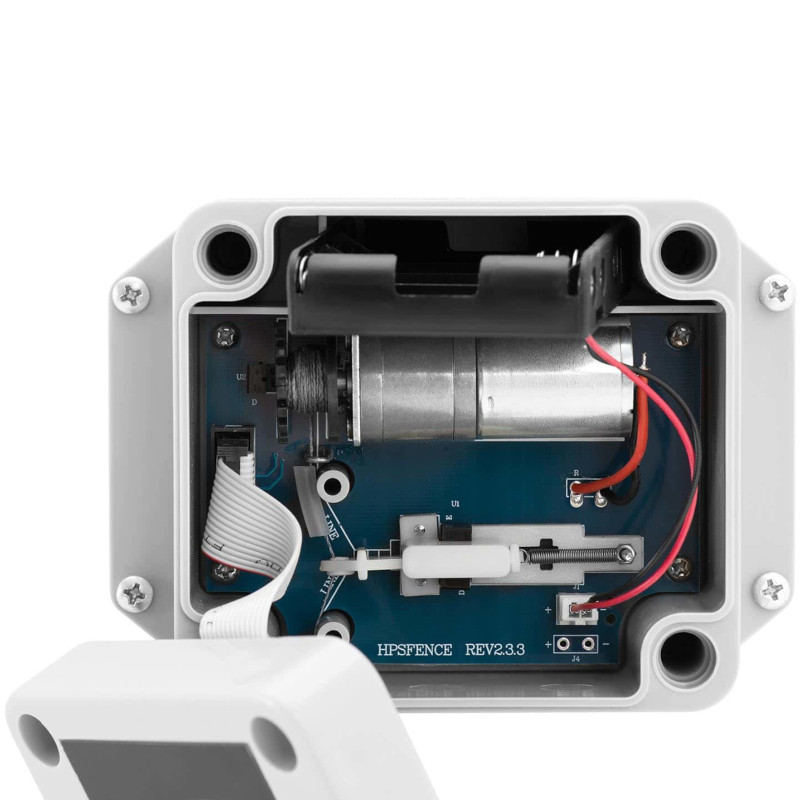 Automatinis vištidės durų atvartas su šviesos jutikliu, maitinamas baterijomis 6V LCD