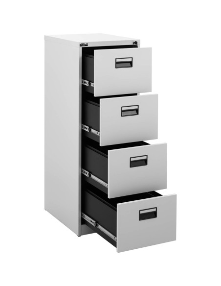 Rakinama metalinė bylų spinta - 4 stalčiai Rakinama metalinė bylų spinta - 4 stalčiai