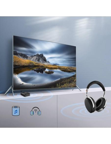 2in1 siųstuvas + imtuvas Bluetooth 5.0 siųstuvas muzikai juodas