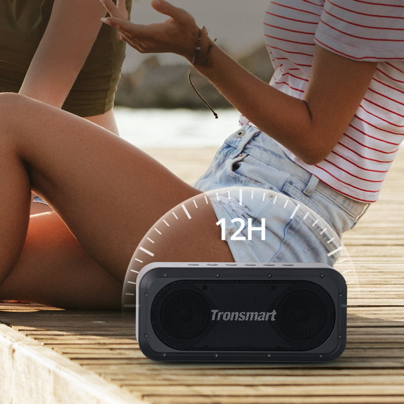 Force SE vandeniui atspari belaidė „Bluetooth“ garsiakalbė 50 W su „Powerbank“ juoda