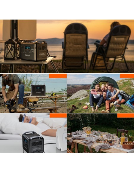 Nešiojama įkrovimo stotelė + powerbank BS006 Super Mini 2000W juoda Nešiojama įkrovimo stotelė + powerbank BS006 Super Mini 2000W juoda