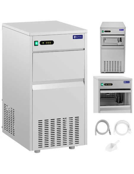 Baro ledo aparatas Ledo kubelių aparatas 25kg/dieną 7kg 240W Baro ledo aparatas Ledo kubelių aparatas 25kg/dieną 7kg 240W