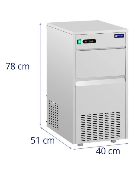 Baro ledo aparatas Ledo kubelių aparatas 25kg/dieną 7kg 240W Baro ledo aparatas Ledo kubelių aparatas 25kg/dieną 7kg 240W