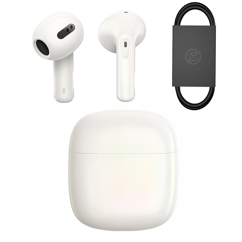 Storm 3 Bluetooth 5.2 TWS belaidės ausinės su ANC baltos spalvos