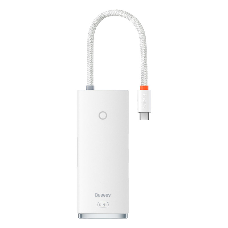 Lite serijos adapteris HUB USB-C HDMI 4x USB 3.0 20cm baltas