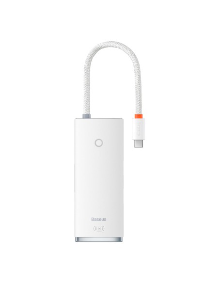 Lite serijos adapteris HUB USB-C HDMI 4x USB 3.0 20cm baltas Lite serijos adapteris HUB USB-C HDMI 4x USB 3.0 20cm baltas