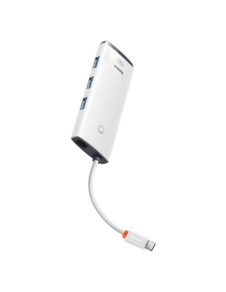 Lite serijos adapteris HUB USB-C HDMI 4x USB 3.0 20cm baltas Lite serijos adapteris HUB USB-C HDMI 4x USB 3.0 20cm baltas