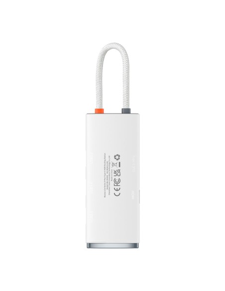 Lite serijos adapteris HUB USB-C HDMI 4x USB 3.0 20cm baltas Lite serijos adapteris HUB USB-C HDMI 4x USB 3.0 20cm baltas