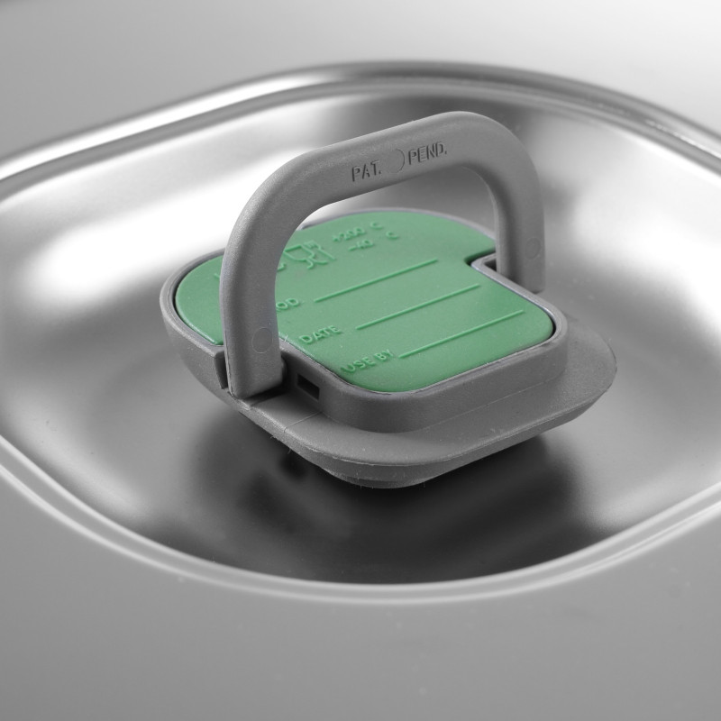 GN konteinerio dangtelis su spalvotais spaustukais Haccp GN1/2 265x325mm nerūdijantis plienas - Hendi 805220