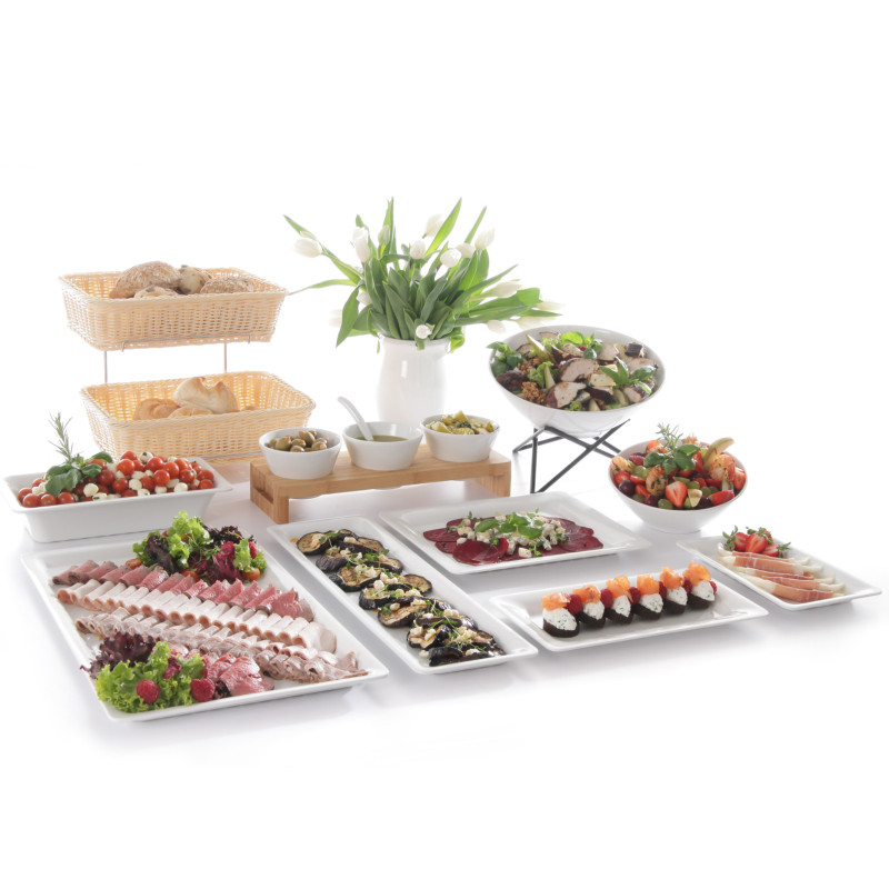 Švediško stalo padėklas melamino indams GN1/3 h 20mm baltas - Hendi 566022