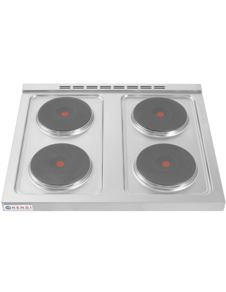 Laisvai statoma elektrinė viryklė ant plieninio pagrindo 4 x 2,6kW, plotis 80cm Laisvai statoma elektrinė viryklė ant plieninio pagrindo 4 x 2,6kW, plotis 80cm