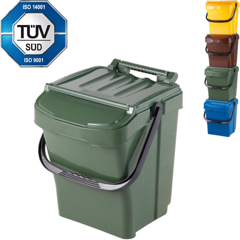 Atliekų rūšiavimo dėžė URBA PLUS 40L - žalia