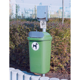 Cinkuoto plieno stulpas gatvės šiukšlių dėžei 60x1200mm