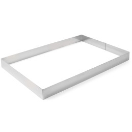 Stačiakampė nerūdijančio plieno konditerijos lentyna 585x385x50mm Hendi 512401