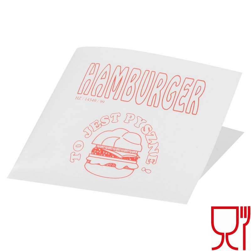 Pakavimo maišelio vokas HAMBURGER 15x15cm folija dengtas 200vnt.