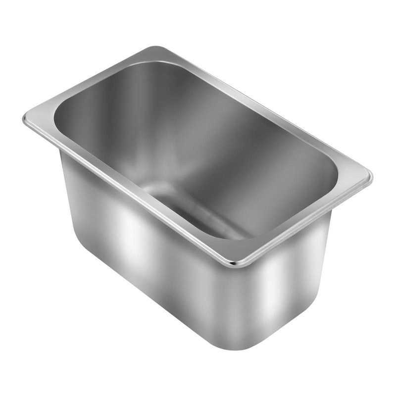 Maitinimo konteineris GN1/4 nerūdijančio plieno 15cm aukščio 3,6L