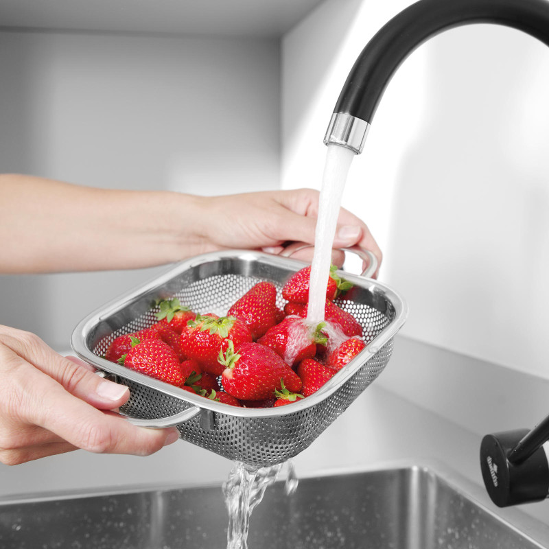 Kvadratinė plieninė filtravimo vonia 218x218mm - HENDI 535288