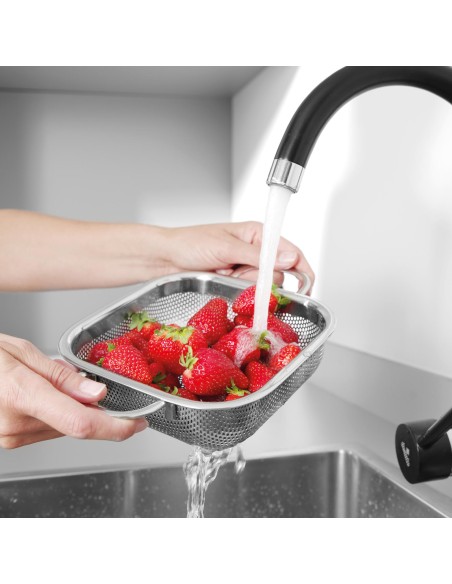 Kvadratinė plieninė filtravimo vonia 218x218mm - HENDI 535288