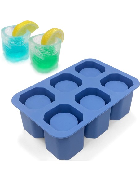 Ledo kubelių gaminimo aparatas silikoninė ledo kubelių formelė 6 x ICE GLASSES
