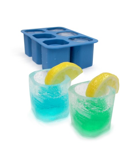 Ledo kubelių gaminimo aparatas silikoninė ledo kubelių formelė 6 x ICE GLASSES