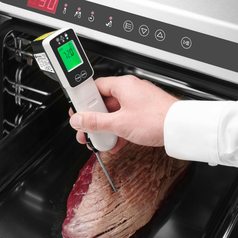 Skaitmeninis HACCP infraraudonųjų spindulių gastronominis termometras su zondu nuo -60C iki 350C - Hendi 271254