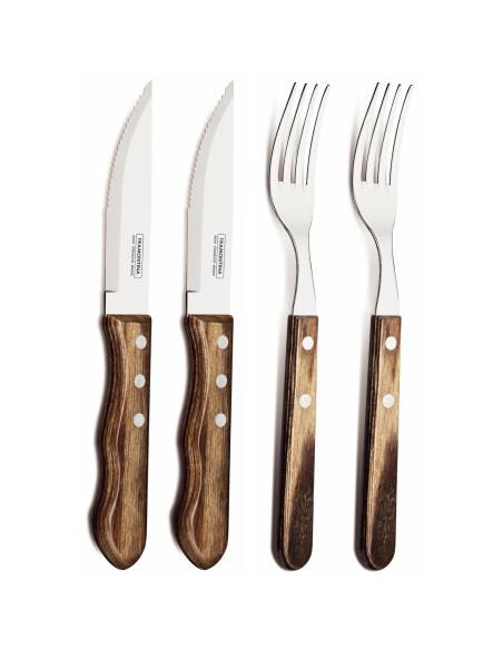 Stalo įrankių rinkinys peilių šakučių kepsnys Churrasco JUMBO 4 vnt. Stalo įrankių rinkinys peilių šakučių kepsnys Churrasco JUMBO 4 vnt.