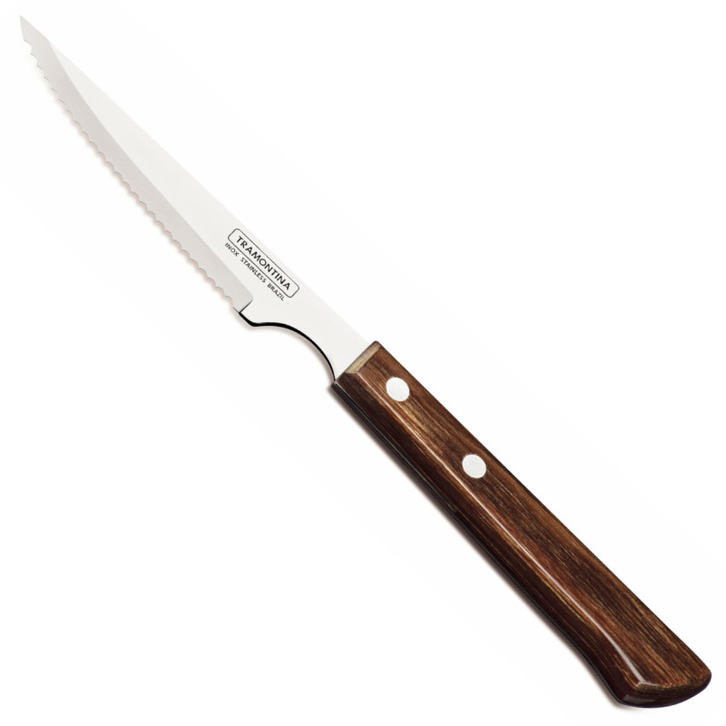 Dantytas nerūdijančio plieno kepsnių peilis Churrasco Spanish Style 6 vnt L. 220 mm Ruda