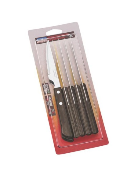 Dantytas nerūdijančio plieno kepsnių peilis Churrasco Spanish Style 6 vnt L. 220 mm Ruda