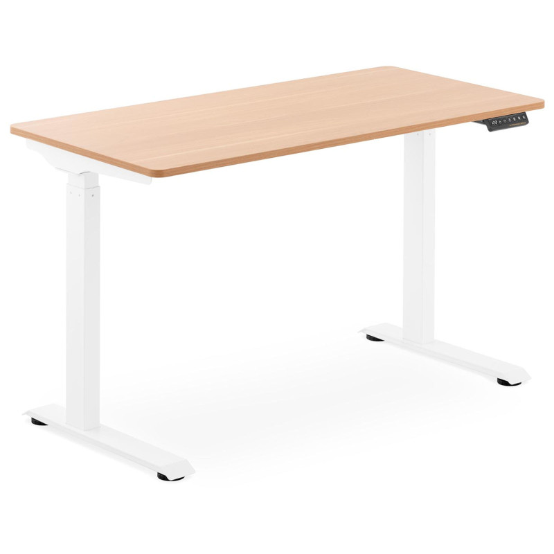 Elektrinis reguliuojamo aukščio stalas 120x60 cm aukštis 730-1233 mm BALTA-RUDA