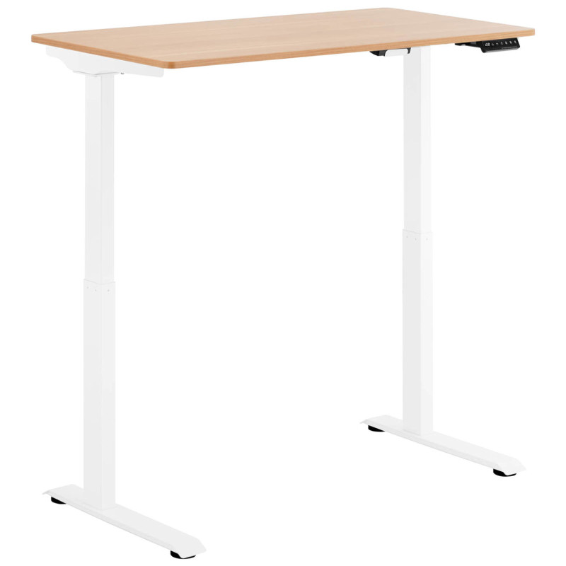 Elektrinis reguliuojamo aukščio stalas 120x60 cm aukštis 730-1233 mm BALTA-RUDA