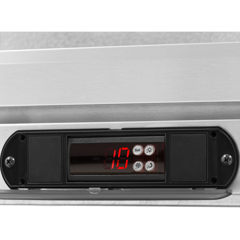 Stiklinis šaldytuvas gėrimams LED 2-10 C 138 l sidabrinis