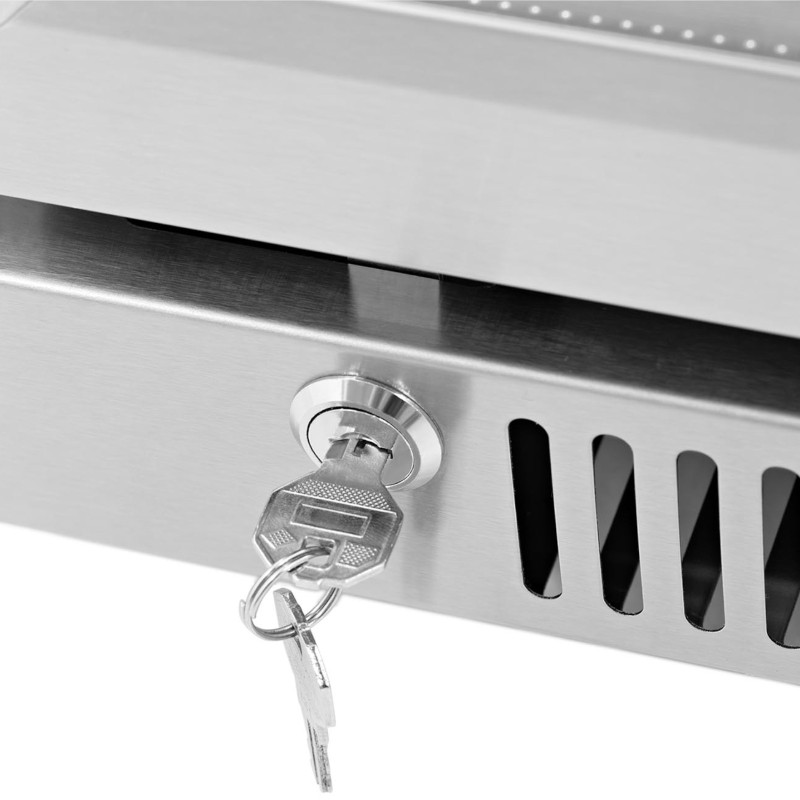 Stiklinis šaldytuvas gėrimams LED 2-10 C 138 l sidabrinis