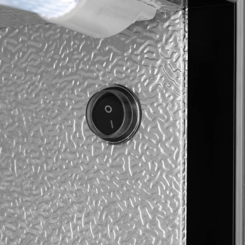 Stiklinis šaldytuvas gėrimams LED 2-10 C 138 l sidabrinis