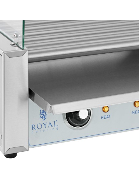 Ritininis grilio šildytuvas dešrainiams su dangteliu - 7 ritinėliai 700 W Ritininis grilio šildytuvas dešrainiams su dangteliu - 7 ritinėliai 700 W