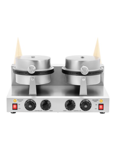 Dviguba vaflinė ledų kūgiams STEEL 2 x 1000 W Dviguba vaflinė ledų kūgiams STEEL 2 x 1000 W