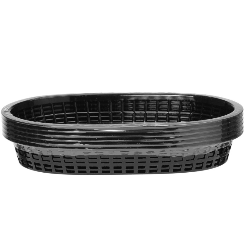 Duonos krepšelis ovalus juodas 6 vnt - Hendi 426890