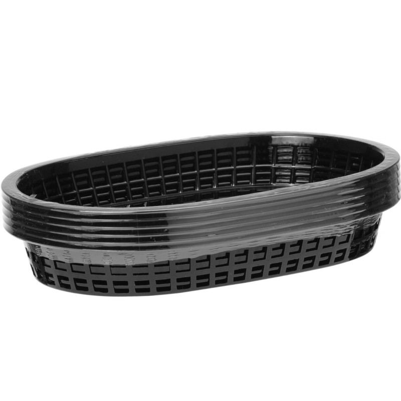 Duonos krepšelis ovalus juodas 6 vnt - Hendi 426890