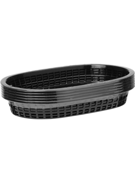 Duonos krepšelis ovalus juodas 6 vnt - Hendi 426890