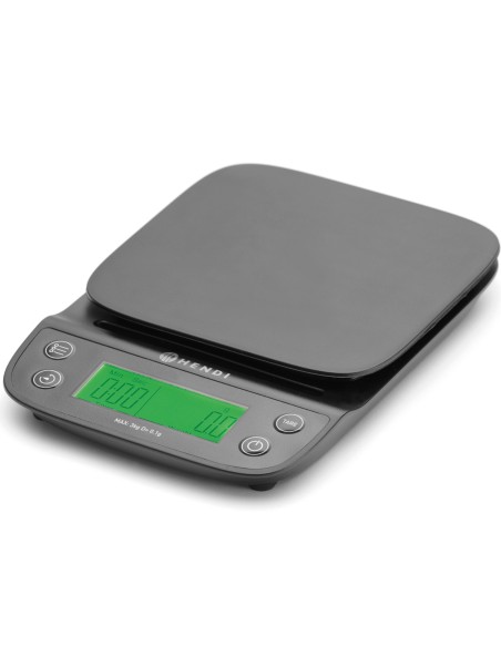 Elektroninės virtuvinės svarstyklės su laikmačiu 3 000 g / 0,1 g - Hendi 580011 Elektroninės virtuvinės svarstyklės su laikmačiu 3 000 g / 0,1 g - Hendi 580011