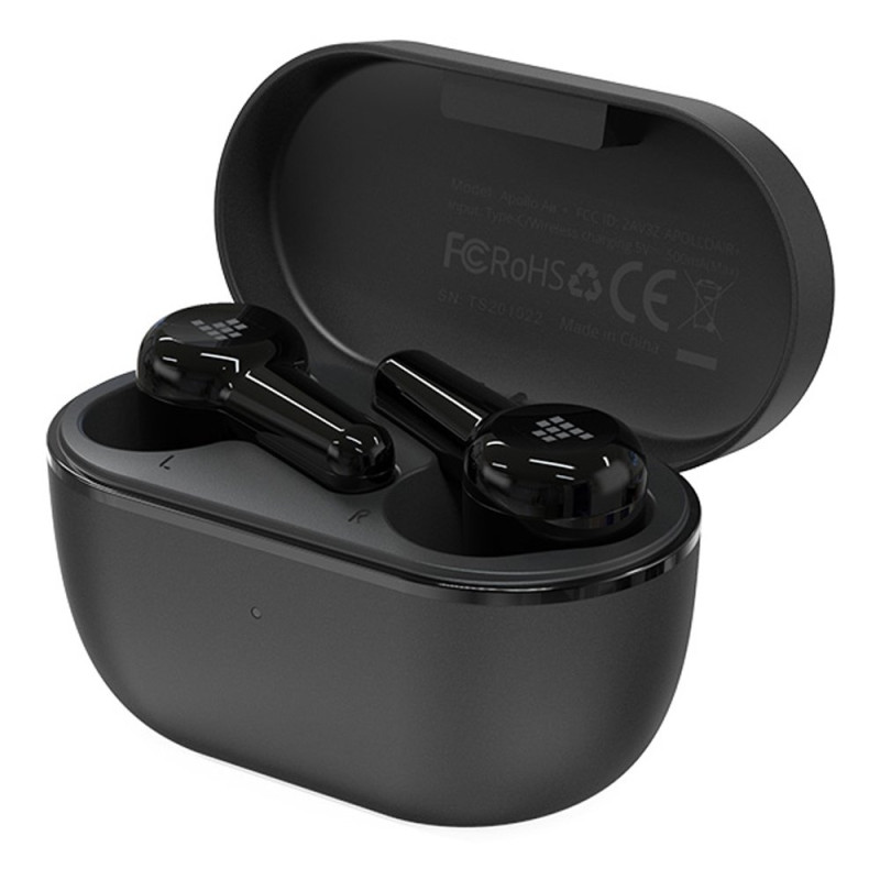 Į ausis įdedamos ausinės, atsparios vandeniui belaidės Bluetooth Apollo Air + TWS ANC juodos spalvos